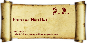 Harcsa Mónika névjegykártya